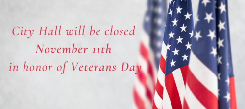 City Hall Closed Veterans Day