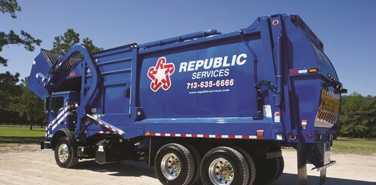 Republic Services commercial trash truck